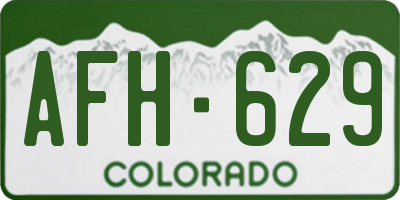 CO license plate AFH629