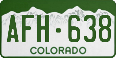 CO license plate AFH638