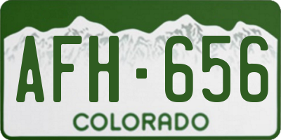 CO license plate AFH656