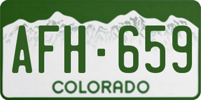CO license plate AFH659