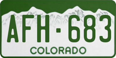 CO license plate AFH683