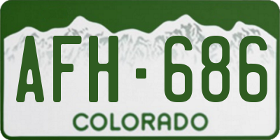 CO license plate AFH686