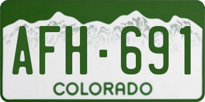 CO license plate AFH691