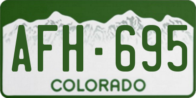 CO license plate AFH695