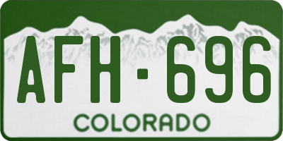CO license plate AFH696
