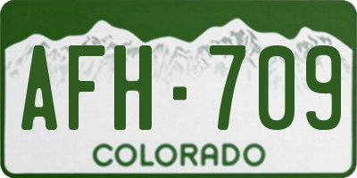 CO license plate AFH709