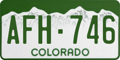 CO license plate AFH746