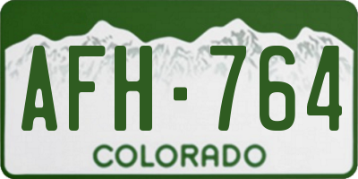 CO license plate AFH764