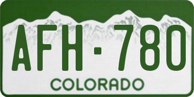 CO license plate AFH780