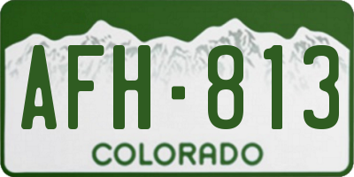 CO license plate AFH813