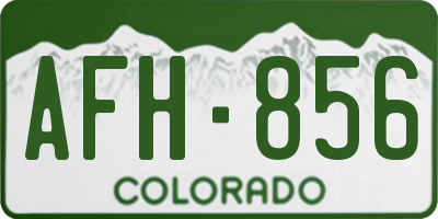 CO license plate AFH856