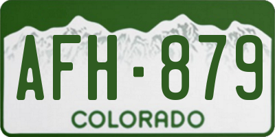 CO license plate AFH879