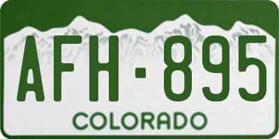 CO license plate AFH895