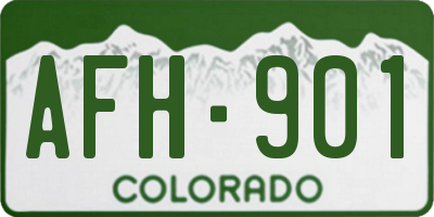 CO license plate AFH901