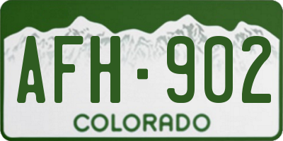 CO license plate AFH902