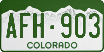 CO license plate AFH903