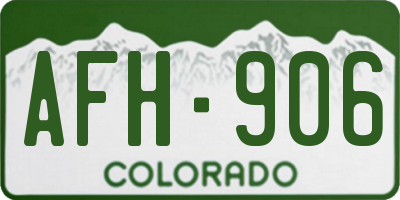 CO license plate AFH906