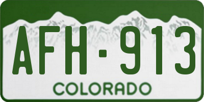 CO license plate AFH913