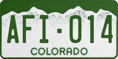 CO license plate AFI014