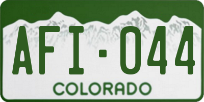 CO license plate AFI044