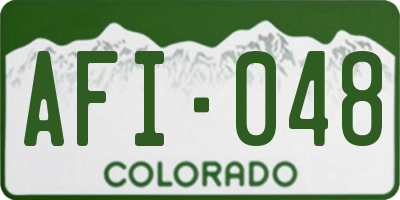 CO license plate AFI048