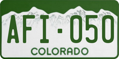 CO license plate AFI050