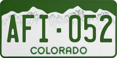 CO license plate AFI052