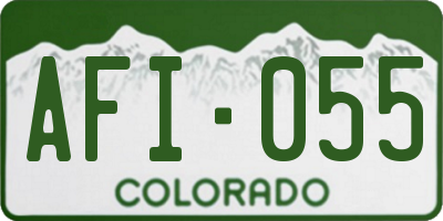 CO license plate AFI055