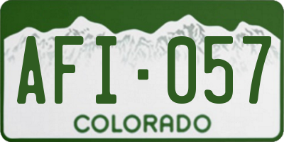 CO license plate AFI057