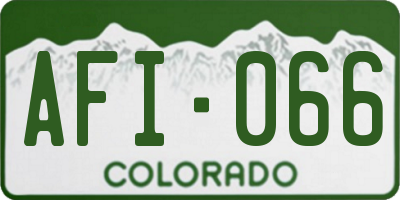 CO license plate AFI066