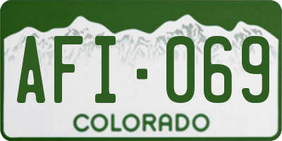 CO license plate AFI069