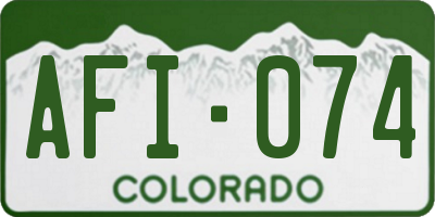 CO license plate AFI074