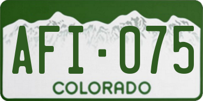 CO license plate AFI075
