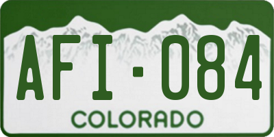 CO license plate AFI084