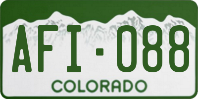 CO license plate AFI088
