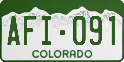 CO license plate AFI091