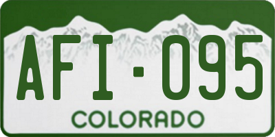CO license plate AFI095