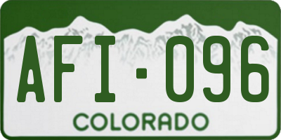 CO license plate AFI096