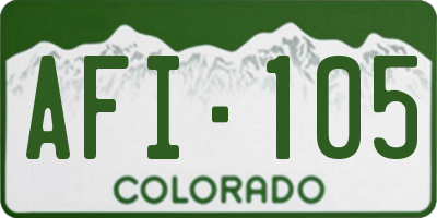 CO license plate AFI105
