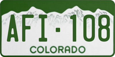 CO license plate AFI108