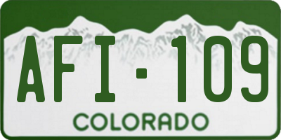 CO license plate AFI109