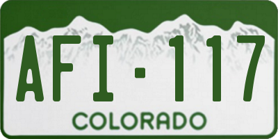 CO license plate AFI117