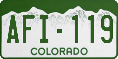 CO license plate AFI119