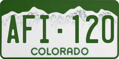 CO license plate AFI120