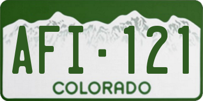 CO license plate AFI121