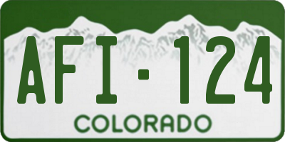 CO license plate AFI124
