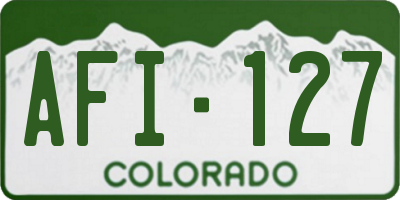 CO license plate AFI127
