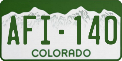 CO license plate AFI140
