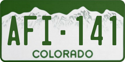 CO license plate AFI141