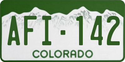 CO license plate AFI142